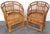 Wood Pair of Brighton Pavilion Revival Bamboo, Rattan and Caned Armchairs, Circa 1970 For Sale - Image 7 of 14