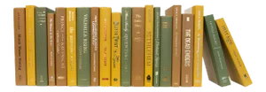 Decorative Books - Maize Books - Green and Yellow Books By The Foot