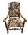 Brown French Walnut Continental Arm Chairs in Vintage Floral Fabric, Pair For Sale - Image 8 of 11