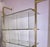 Mid Century Modern Four Bay Hanging Shelving Unit in Glass and Brass For Sale - Image 4 of 7