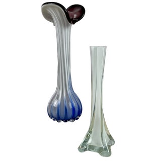 Small Italian Vases in Murano, 1970, Set of 2 For Sale