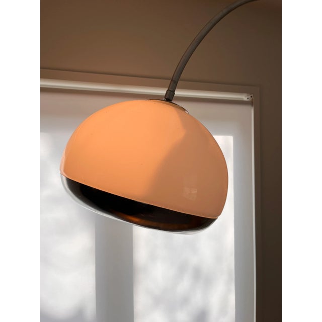 Mid Century Modern Harvey Guzzini Chrome and Marble Arc Floor Lamp For Sale In Austin - Image 6 of 13