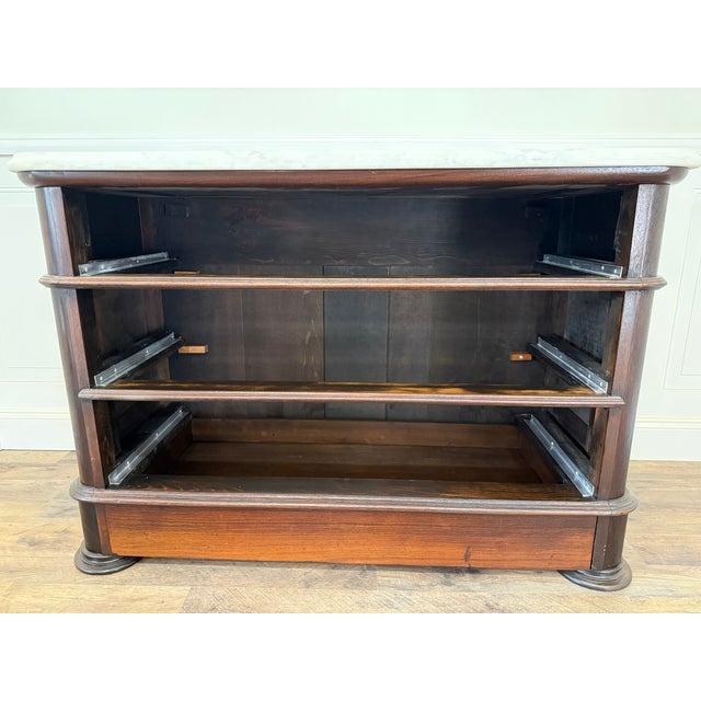 Antique Mid-19th Century Walnut Marble-Top Chest For Sale - Image 15 of 17