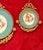 Baroque Set of 3 Baroque Ceramic Sky Blue Wall Art Pieces With Ornate Gold Frames & Floral Artwork For Sale - Image 3 of 4