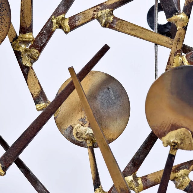 Metal Marc Weinstein Marc Creates Brutalist Torch Cut Metal Nail Tree Wall Sculpture For Sale - Image 7 of 11