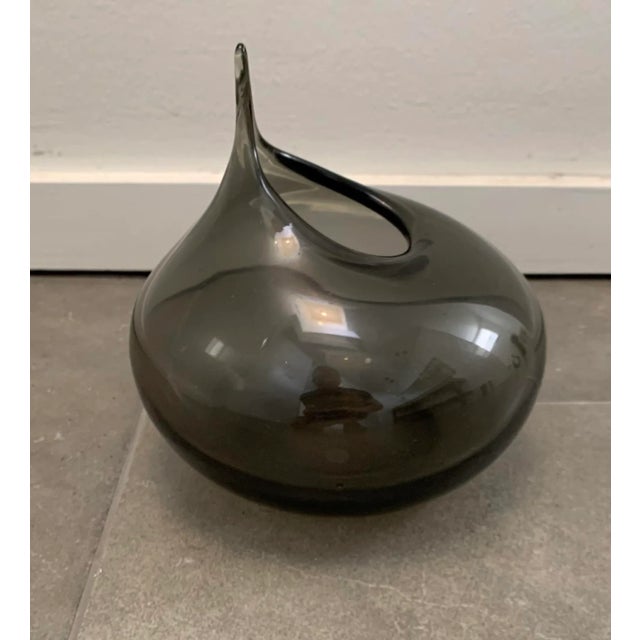 Vintage Colored Glass Vase. Made in the Late 20th Century.