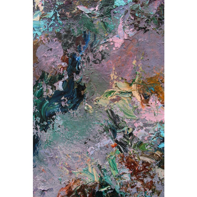 Baby Blue Elven Realms *Original Abstract Oil Painting by Lisa Finlayson For Sale - Image 8 of 12