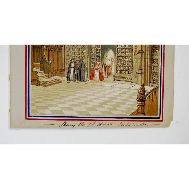 English Mid 19th Century Henry 7th Chapel at Westminster Print For Sale - Image 3 of 4