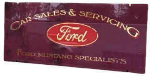 Ford Mustang Glass Garage Shop Sign