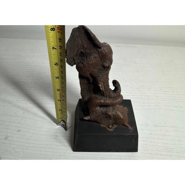 Bathing Hole by Rick Cain Wildlife Sculptor 766/2000 l.e. 1992 Signed For Sale - Image 4 of 5