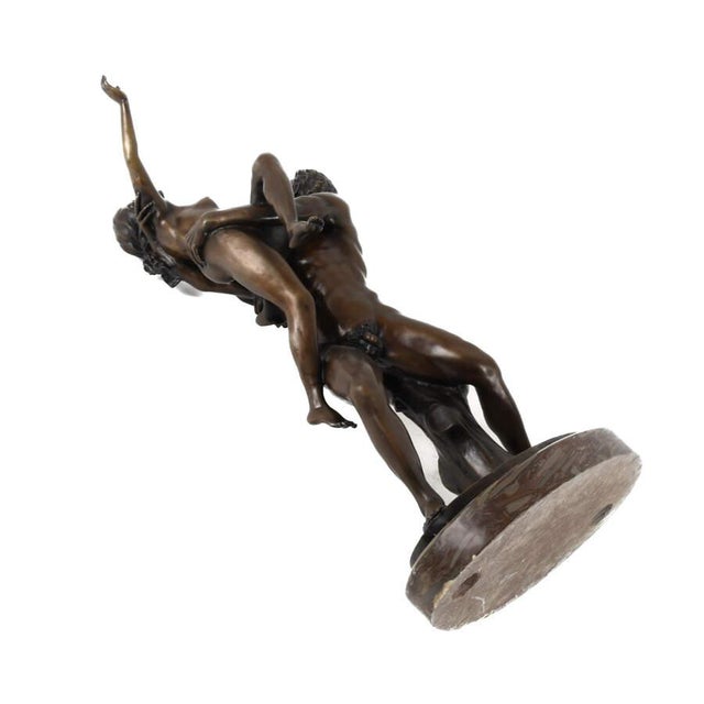 Early 20th Century Antique Bronze Sculpture After Giambologna – Abduction of the Sabine Women, Classical Figural Group For Sale - Image 5 of 7