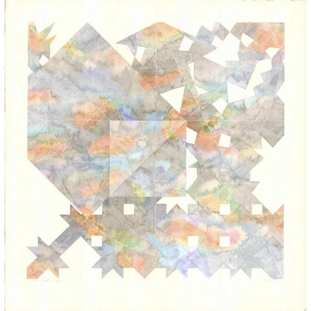 Stella (1983) by Todd Stone is a refined example of geometric abstraction, executed in the pochoir technique—a method...