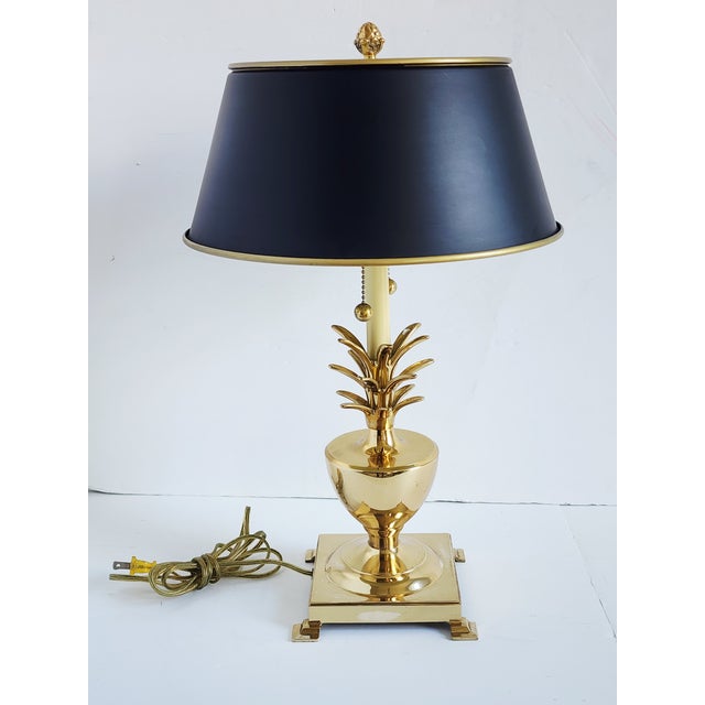 Hollywood Regency Vintage Frederick Cooper Style Pineapple Form Table Lamp For Sale - Image 3 of 17