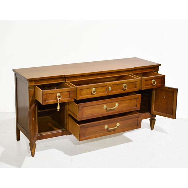 Brass Mid Century Transitional Credenza by Thomasville For Sale - Image 8 of 15