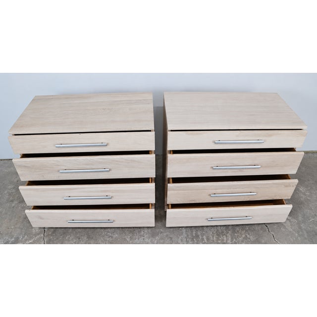 Mid-Century Modern Mid-Century Modern Raymond Lowey Cerused Chests for Mengel Furniture - Pair For Sale - Image 3 of 8