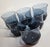 Contemporary Smoky Blue Scandinavian Lowballs- Set of Six For Sale - Image 3 of 11