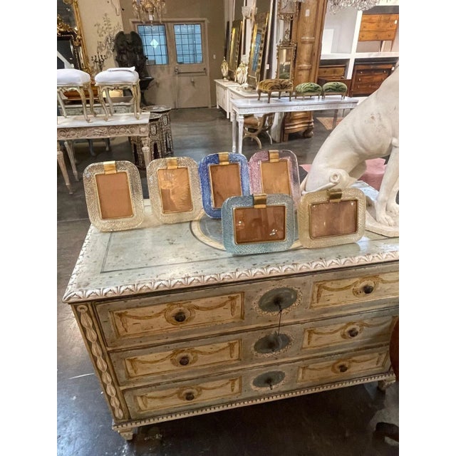 Gold Murano Glass Picture Frame For Sale In Dallas - Image 6 of 7