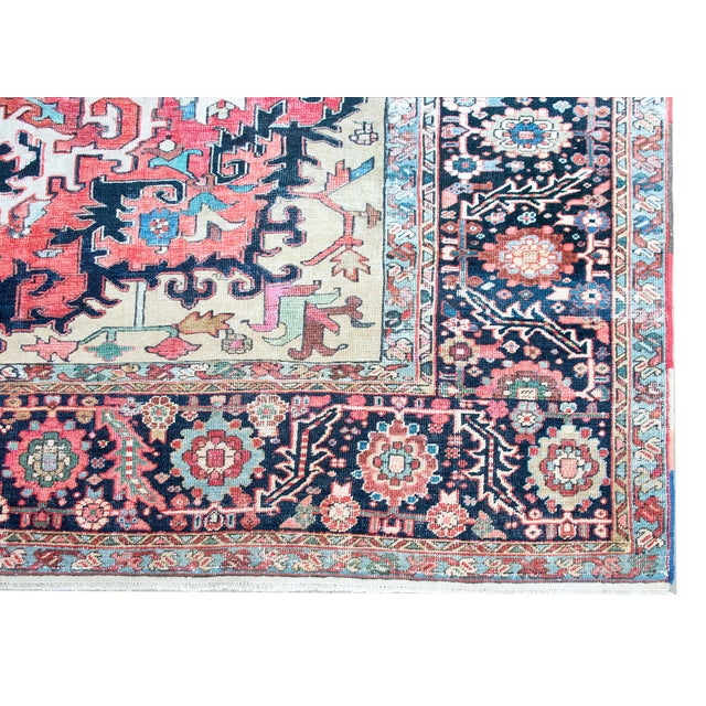 19th Century Persian Serapi Rug For Sale In Chicago - Image 6 of 16