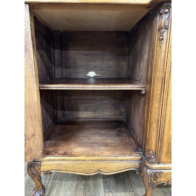 Wood Antique French Country Louis XIV Buffet Sideboard Server For Sale - Image 7 of 18