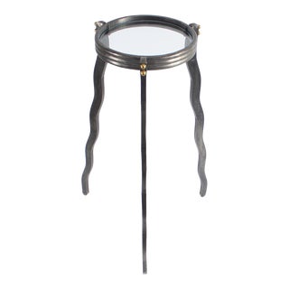 Will Stone Postmodern Metal Accent Table For Sale