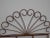 Bronze Vintage French Country Double Peacock Style Metal King Headboard Bronze Colored For Sale - Image 8 of 11