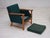 Wood Danish Armchair in Wool and Oak, 1970s For Sale - Image 7 of 17