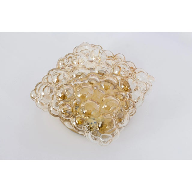 Small Amber Bubble Glass Sconce by Helena Tynell for Limburg, Germany, 1960s For Sale - Image 4 of 10