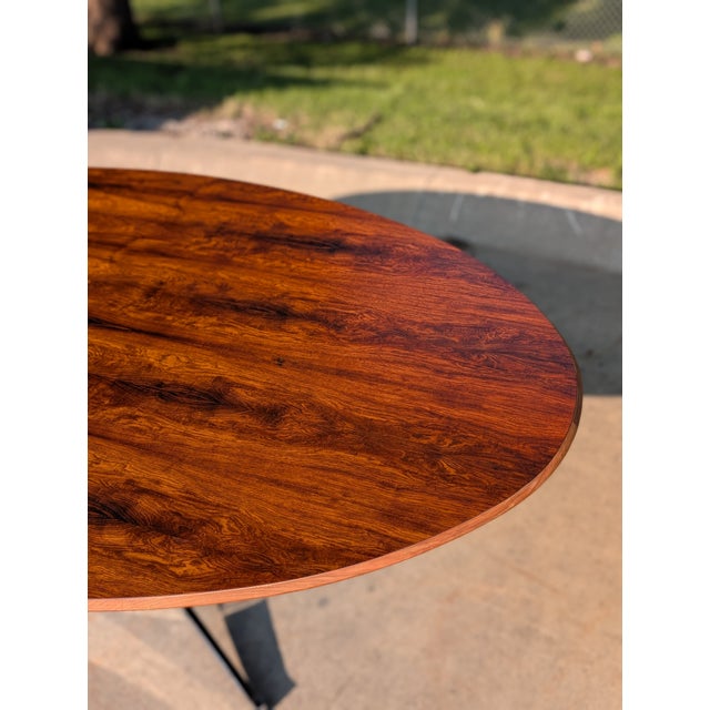 Wood 1960s Rosewood Oval Table in the Style of Florence Knoll For Sale - Image 7 of 16