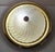 Flat Vintage Brass Ceiling Lamp with Segmented Frosted Glass Shade, 1990s For Sale - Image 3 of 4