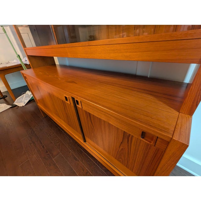 Mid-Century Danish Modern Teak Sideboard & Hutch by Clausen & Son, Attributed For Sale - Image 12 of 18