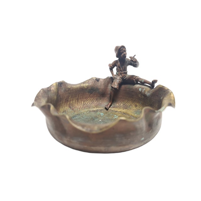 Art Nouveau Bronze Figurative Cigar Ashtray, Former Austro-Hungarian Empire, 1900s For Sale - Image 14 of 15