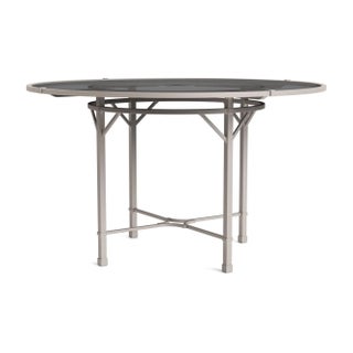 Brown Jordan Venetian 48" Round Dining Table, Dove frame For Sale