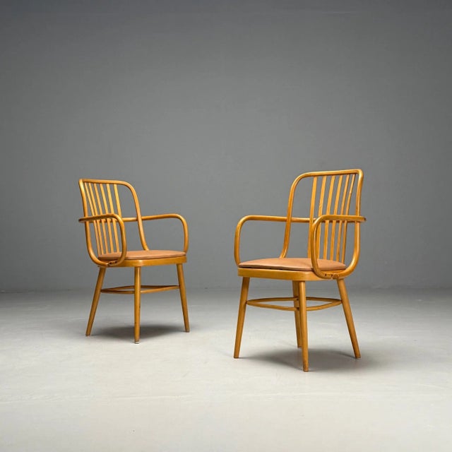 Josef Hoffmann, Ligna, Mid-Century Modern, Bistro Chairs, Czech Republic, 1970s For Sale - Image 4 of 10
