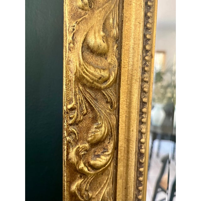 Large French Rococo Style Giltwood Mirror, Circa 1880 For Sale - Image 4 of 4