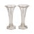A pair of clear Art Deco vases made by Val Saint Lambert; the model is named "Americain" and comes from the Luxval series...