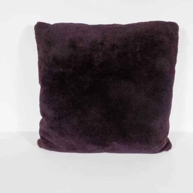 Custom Handmade Pillows in Luxe Smoked Amethyst Loro Piana Cashmere - a Pair For Sale In New York - Image 6 of 9