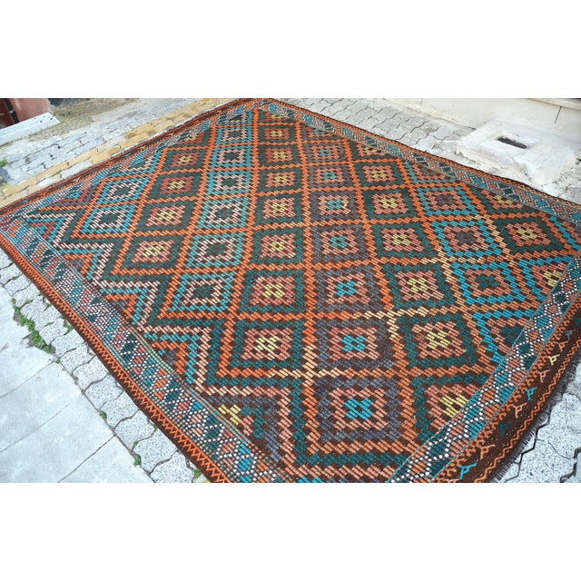 1960s 1960s Vintage Kilim Rug For Sale - Image 5 of 11