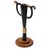 Antique Early 1900s Folk Art Handmade Cattle Horn Trophy Cup / Loving Cup W/ Mahogany Wood Base - 15.5" H For Sale - Image 4 of 18