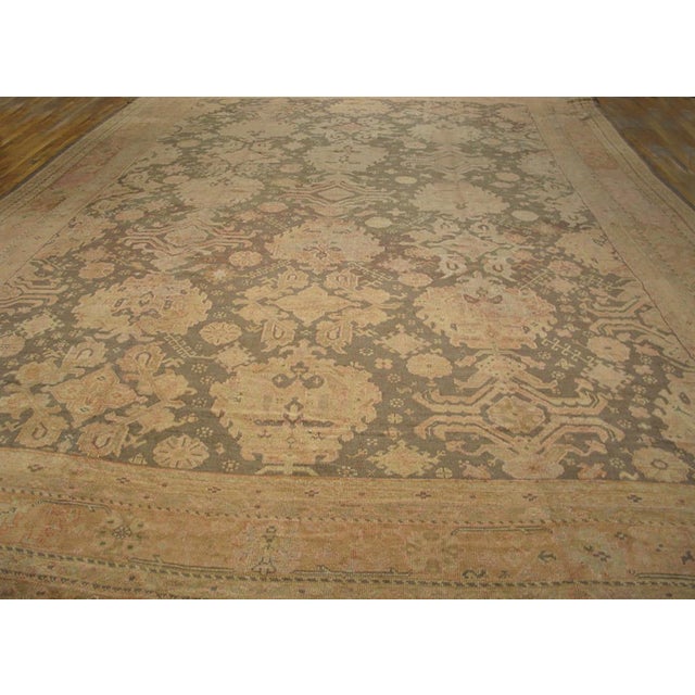Early 20th Century Turkish Oushak Carpet ( 16' x 21'6" - 457 x 655 )