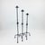 2020s Hand Forged Iron Candelabra Set of 3 (80-100cm) Antique Copper Finish Love Knot Stem Floor Set For Sale - Image 5 of 6