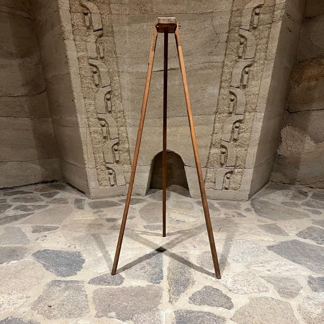 1940s Antique Surveyors Wood Tripod Base For Sale - Image 11 of 12