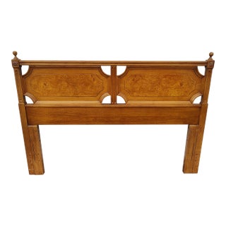 Boho Chic Style Full Size Headboard With Burlwood Inserts For Sale