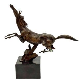 1950s Frank Eliscu Bronze of a Jumping Horse For Sale