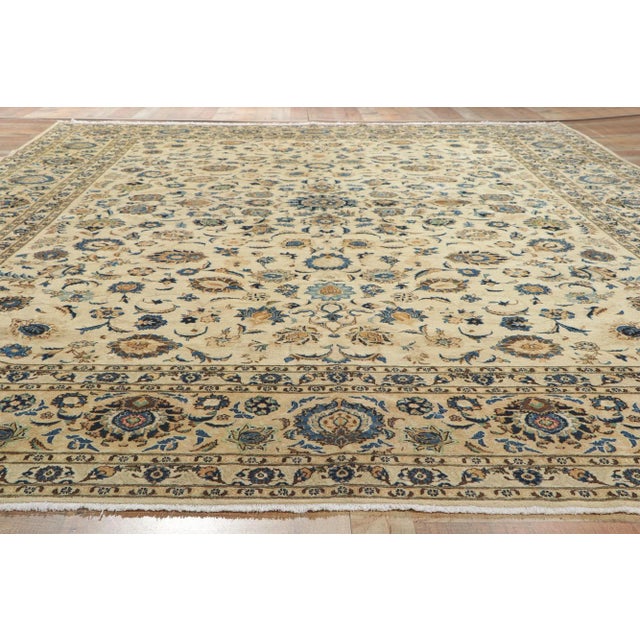 Beige Late 20th Century Vintage Persian Nain Rug, 10'04 X 14'11 For Sale - Image 8 of 10