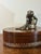 Hollywood Regency Vintage Leather Decorative Box Attributed to Maitland Smith With Metal Monkey For Sale - Image 3 of 9