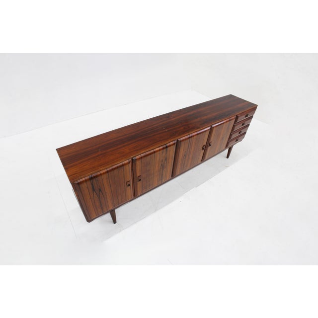 Brown Mid-Century Teak and Rosewood Sideboard, 1960s For Sale - Image 8 of 10