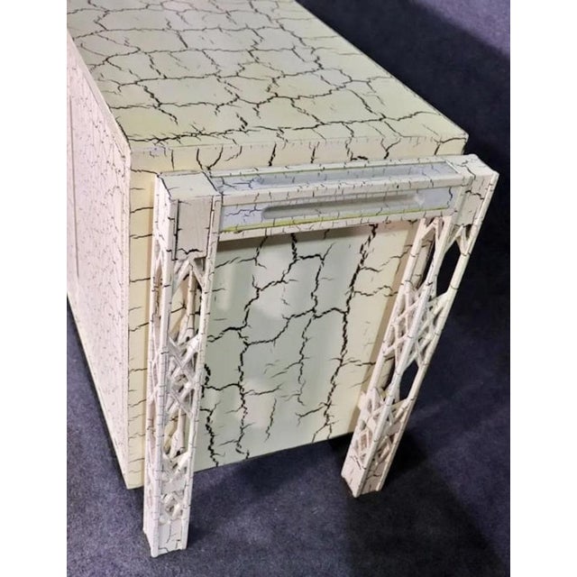 Mid 20th Century Crackle Lacquer Cabinet For Sale - Image 11 of 11