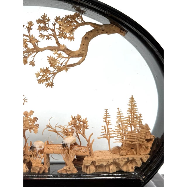 Wood Mid 20th Century Vintage Chinese Cork Carving Pagoda Landscape Diorama / Art Sculpture For Sale - Image 7 of 12