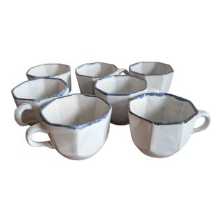 Mid 20th Century Jane & Gordon Martz for Marshall Studios Pottery Tea or Coffee Cups- Set of 7 For Sale