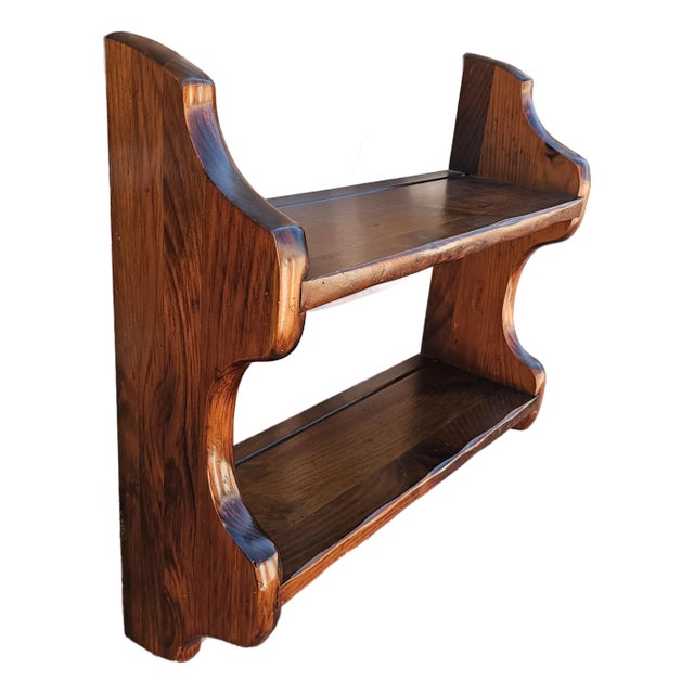 Mid 20th Century Antique Solid Pine Wall Shelves For Sale